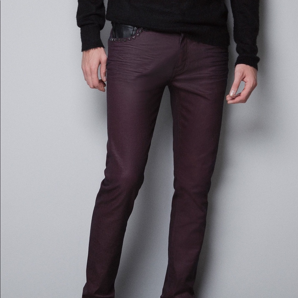 Zara Studded Purple Jeans